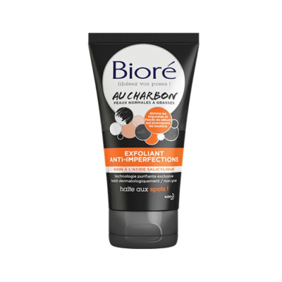 BIORÉ EXFOLIANT ANTI-IMPERFECTIONS AU CHARBON 141g