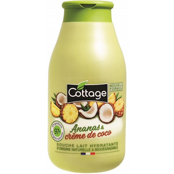 COTTAGE Douche Lait Hydratante Ananas & Crème de Coco 250mL