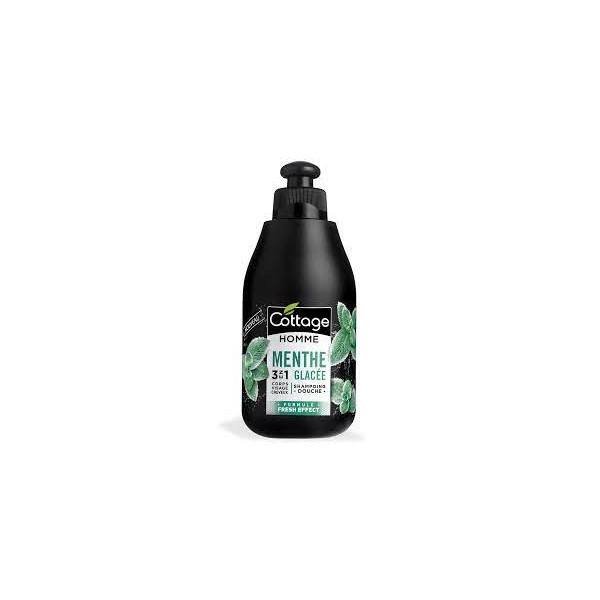 COTTAGE MEN Shampoing Douche Menthe Glacée 3en1 25