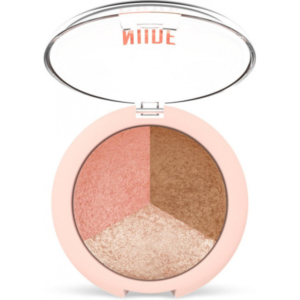 GOLDEN ROSE Nude Look Baked Trio Face Powder