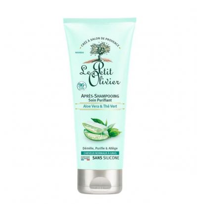 LE PETIT OLIVIER - Après Shampooing Soin Purifiant Aloe Vera & Thé Vert 200ml
