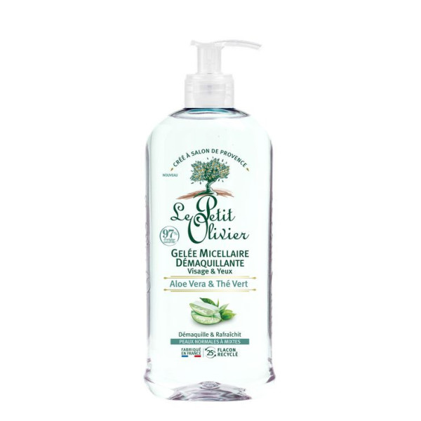 LE PETIT OLIVIER - Gelée Micellaire Démaquillante Aloe Vera & Thé Vert 400ml