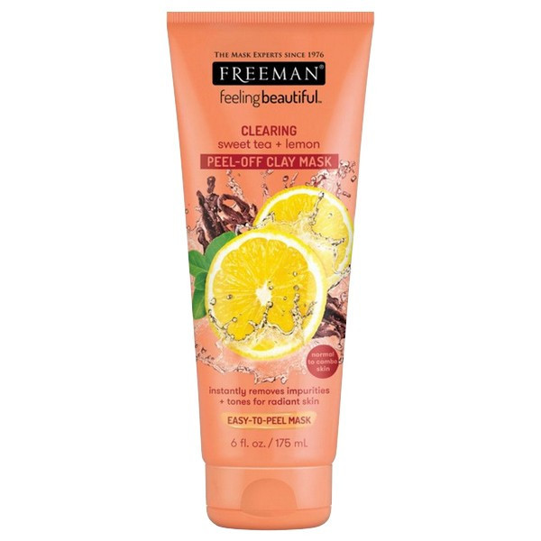 FREEMAN- CLEARING Sweet Tea + Lemon Peel-OFF Clay Mask 175mL