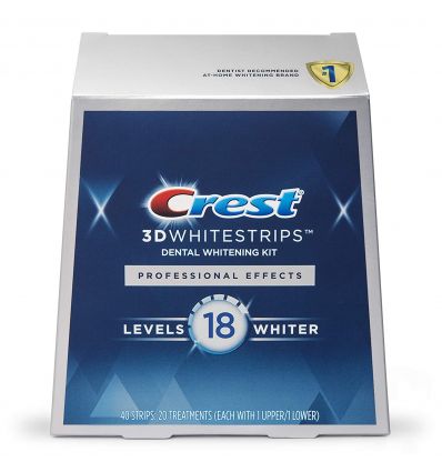 Crest 3D Whitestrips Professional White Teeth Whitening Kit - Traitement de 20 Jours -