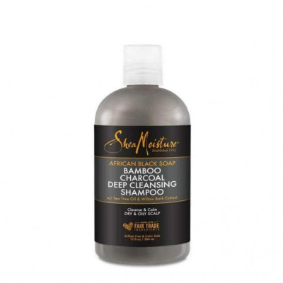 SHEA MOISTURE African Black Soap Bamboo Charcoal Deep Cleansing Shampoo 384 mL