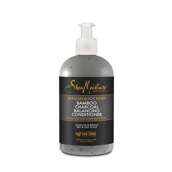 SHEA MOISTURE African Black Soap Bamboo Charcoal Balancing Conditioner 384mL