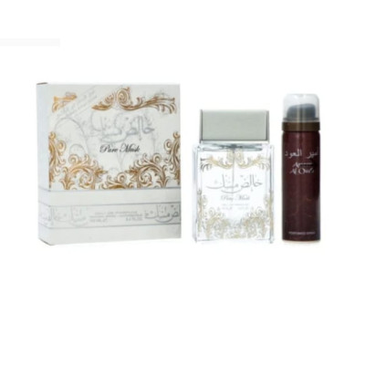 LATTAFA Khalis Musk Giftset, Eau de Parfum 100ml and Deodorant Spray 50ml