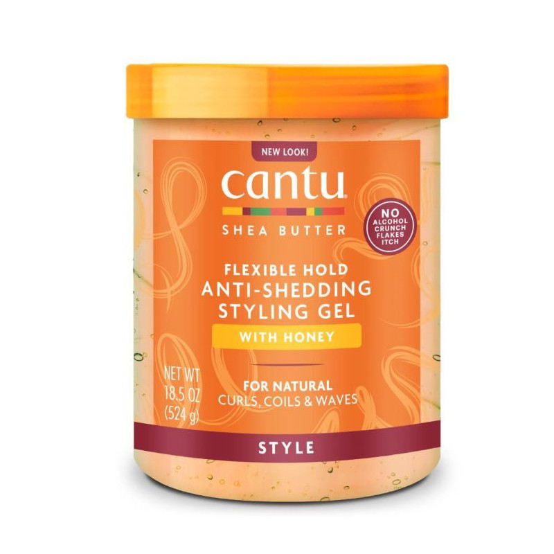CANTU Shea Butter Maximum Hold Anti-Shedding Styling Gel with Honey 524 G
