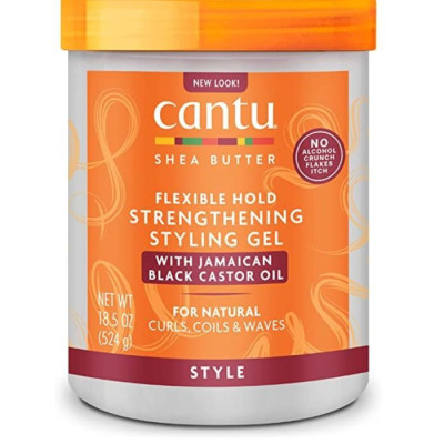 CANTU Maximum Hold Strengthening Styling Gel With Jamiaican Black Castor Oil, 524 G