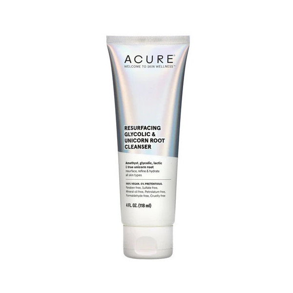 ACURE- Resurfacing Glycolic & Unicorn Root Cleanser, 118mL