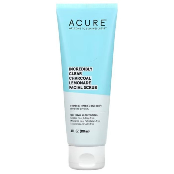 ACURE- Incredibly Clear Charcoal Lemonade Facial Scrub, 118mL