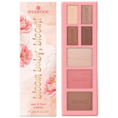 ESSENCE Bloom Baby, Bloom! Eye & Face Palette 01 Make it Bloom, 11.5g