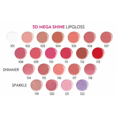 GOLDEN ROSE 3D Mega Shine Lipgloss