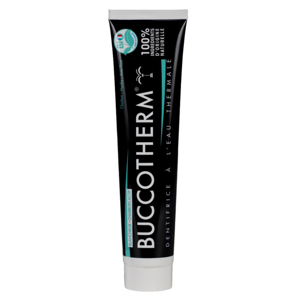 BUCCOTHERM - Dentifrice Bio à l'Eau Thermale Charbon + Menthe 75mL