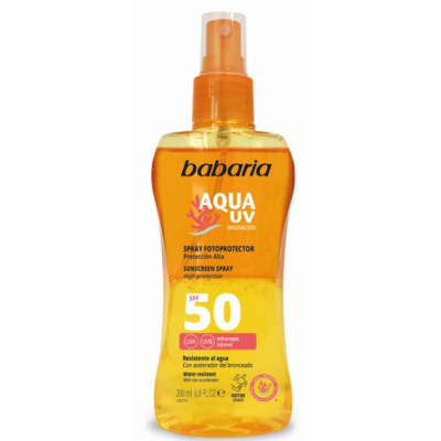 BABARIA -  AQUA UV SPRAY FOTOPROTECTEUR BIPHASÉ SPF50 200ML