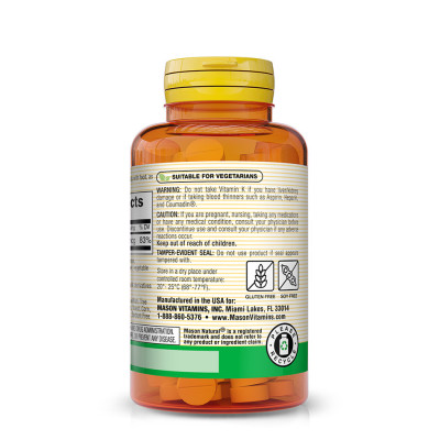 MASON NATURAL - VITAMIN K 100 MCG - 100 COMPRIMES