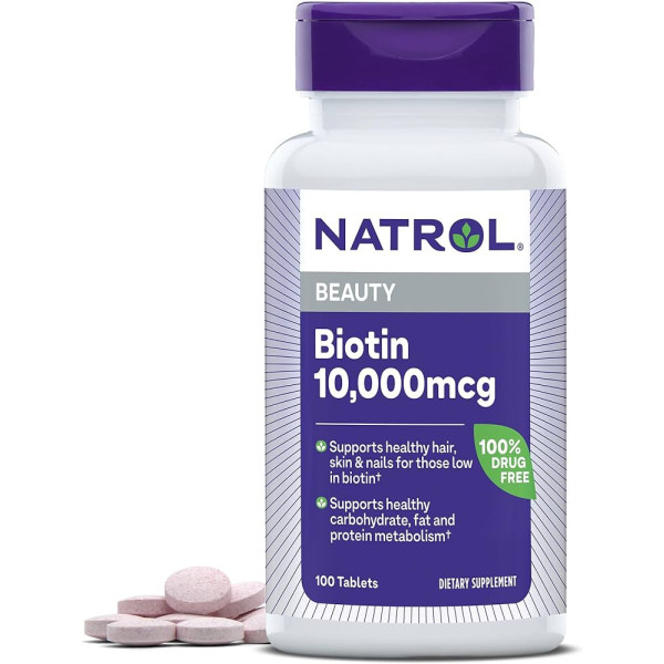 NATROL - BIOTIN 10000mcg - 100 TABLETS