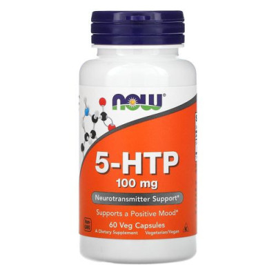 NOW - 5-HTP 100MG - 60 VEG CAPSULES