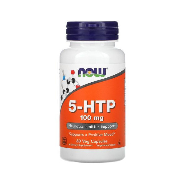 NOW - 5-HTP 100MG - 60 VEG CAPSULES