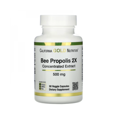 CALIFORNIA GOLD NUTRITION - BEE PROPOLIS 2X 500mg - 90 CAPSULES