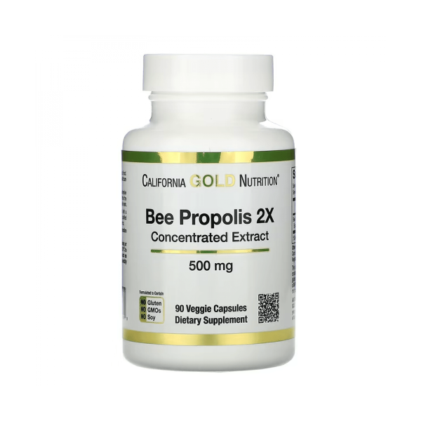 CALIFORNIA GOLD NUTRITION - BEE PROPOLIS 2X 500mg - 90 CAPSULES