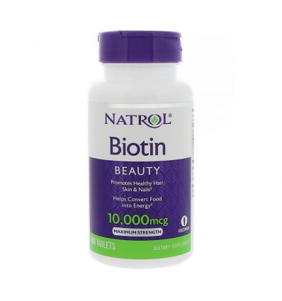 NATROL Biotin 10,000 mcg, 100 Tablets