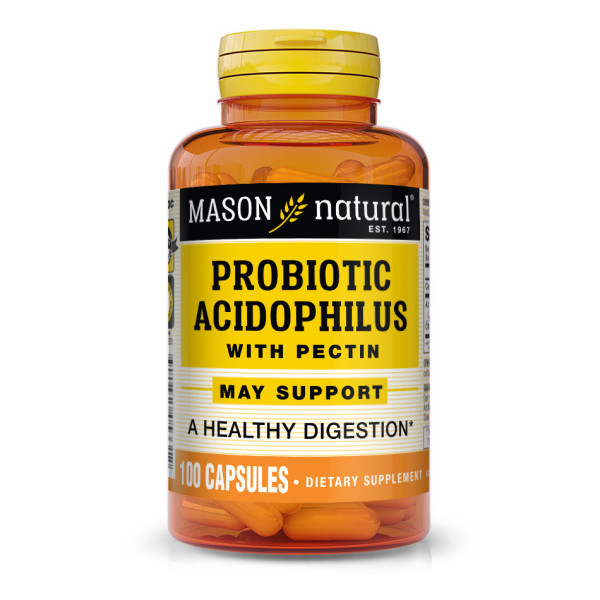 MASON NATURAL - PROBIOTIC ACIDOPHILUS WITH PECTIN - 100 CAPSULES