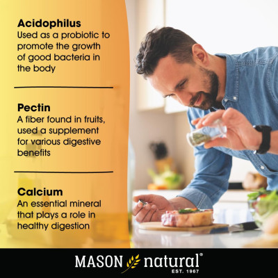 MASON NATURAL - PROBIOTIC ACIDOPHILUS WITH PECTIN - 100 CAPSULES