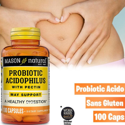 MASON NATURAL - PROBIOTIC ACIDOPHILUS WITH PECTIN - 100 CAPSULES