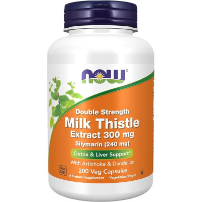 NOW Foods - MILK THISTLE à double concentration, 300 mg, 200 gélules végétales