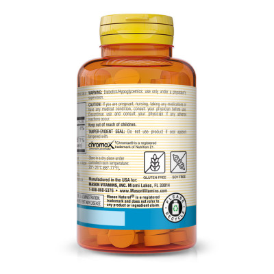 MASON NATURAL - CHROMIUM PICOLINATE 200MCG - 100 Comprimés