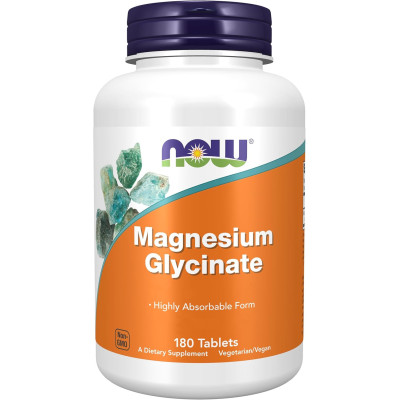 NOW FOODS - Magnésium Glycinate - 180 Comprimés