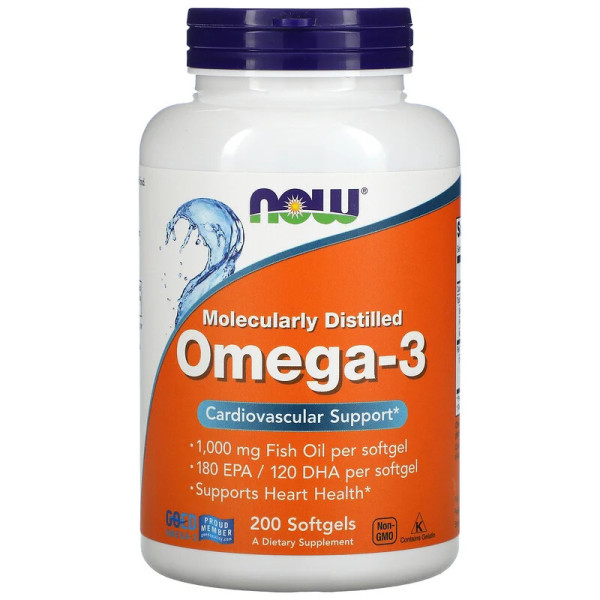 NOW FOODS - Omega-3 Fish Oil - 200 Softgels