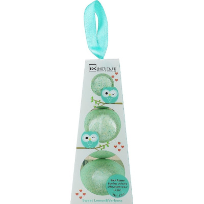IDC INSTITUTE -  BOMBES DE BAIN - SWEET LEMON & VERBENA - Pack de 3