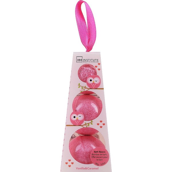 IDC INSTITUTE -  BOMBES DE BAIN - VANILLA & CARAMEL - Pack de 3