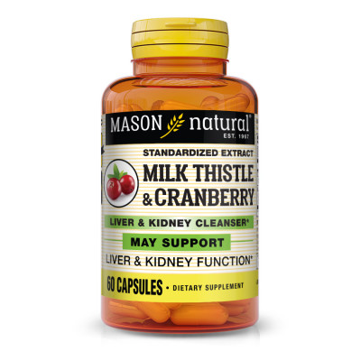 MASON NATURAL - Milk Thistle/ Cranberry - 60 Capsules