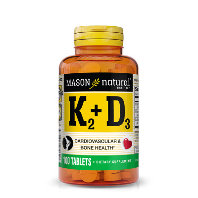 MASON NATURAL - Vitamin K2 100 mcg Plus Vitamin D3 - 100 cp