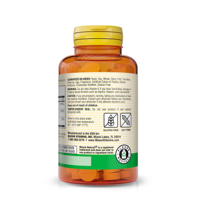 MASON NATURAL - Vitamin K2 100 mcg Plus Vitamin D3 - 100 cp