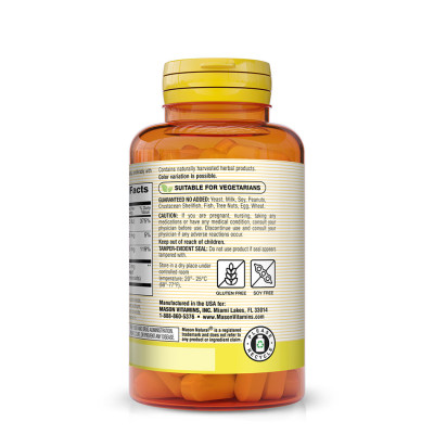 MASON NATURAL - Turmeric Complex With Vitamin D 3 & Magnesium - 60 cp