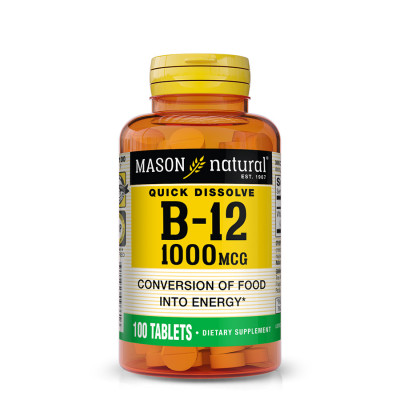 MASON NATURAL - Vitamin B12 1,000 mcg “Quick Dissolve” - 100cp