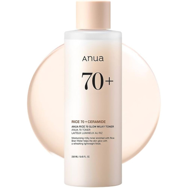 ANUA - RICE 70+ CERAMIDE GLOW MILKY TONER - 250ml