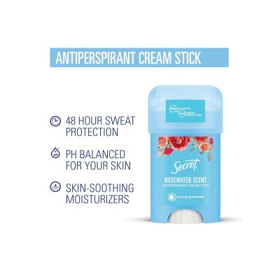 SECRET - Rosewater Scent Antiperspirant Cream Stick - 40ml