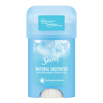 SECRET - Natural Unscented Antiperspirant Cream Stick - 40ml