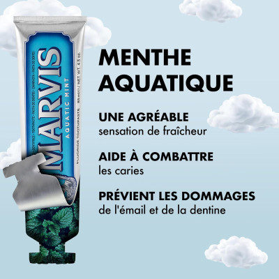 MARVIS - Dentifrice Menthe Aquatique, 85ml