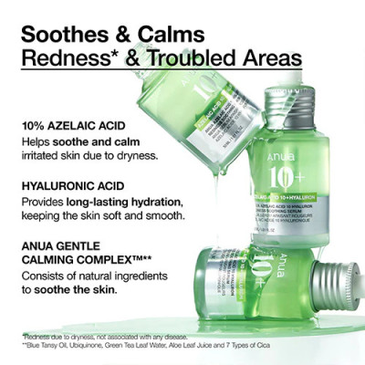 ANUA - Azelaic Acid 10 Hyaluron Redness Soothing Serum - 30ml