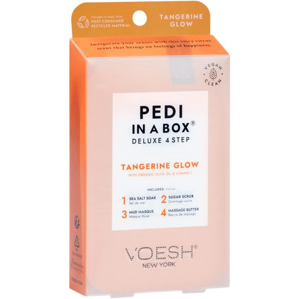 VOESH - Deluxe Pedicure Tangerine Glow Pedi In A Box 4 in 1