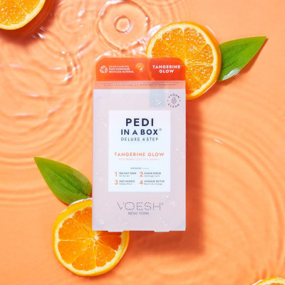 VOESH - Deluxe Pedicure Tangerine Glow Pedi In A Box 4 in 1