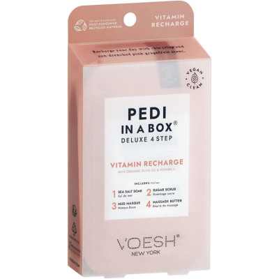 VOESH - Deluxe Pedicure Vitamin Recharge Pedi In A Box 4 in 1