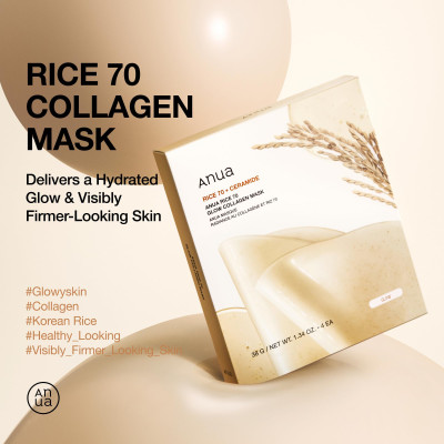 ANUA - Rice 70 Glow Collagen Mask - 1u