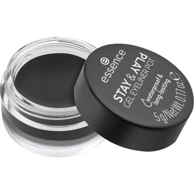 ESSENCE - STAY & PLAY GEL EYELINER NOIR POT